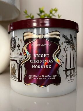 NWT Bath & Body Works 3 Wick Candle, Bright Christmas Morning Scent